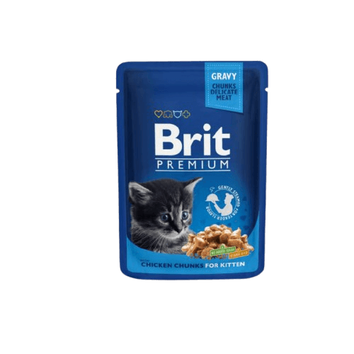 Brit Mokra hrana za mačiće Premium, Komadići piletine, 100 gr