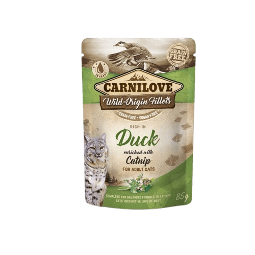 Carnilove Mokra hrana za odrasle mačke, Patka i mačija trava, 85 gr