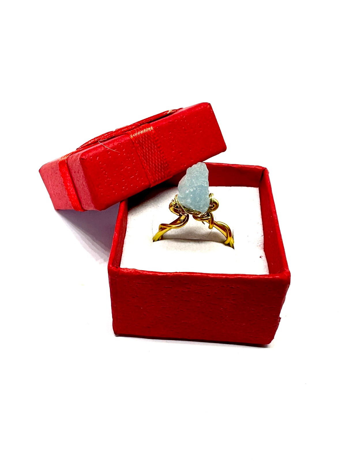 Prsten sa poludragim kamenom Akvamarin