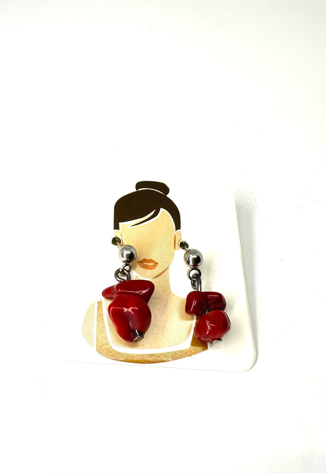 Poludrago kamenje & nakit Unikatne naušnice od Crvenog Korala