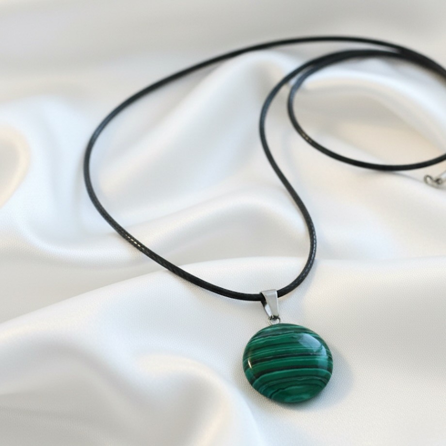 Poludrago kamenje & nakit Ogrlica od poludragog kamena, Malahit