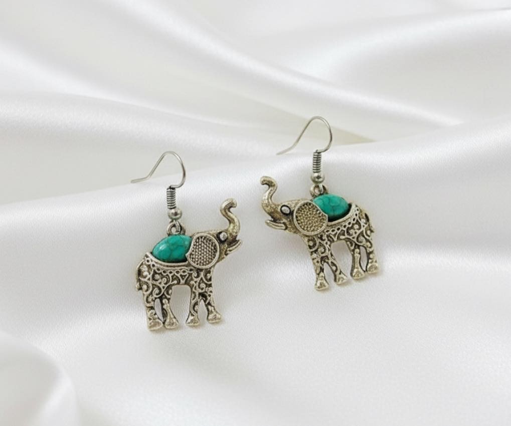Poludrago kamenje & nakit Naušnice Slonovi