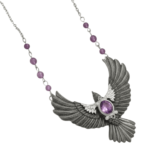 Poludrago kamenje & nakit Ogrlica krila vječnosti i sjaj češkog kristala