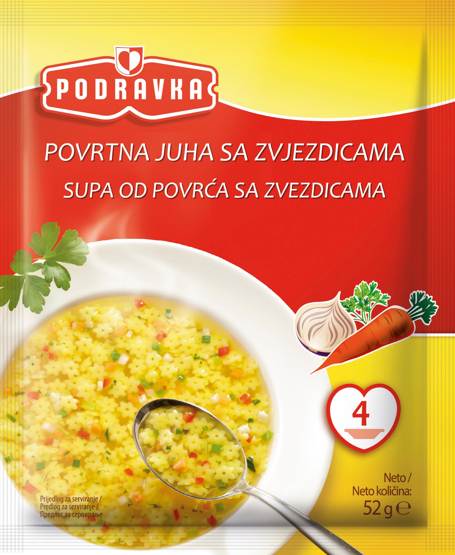 PODRAVKA Povrćna supa sa zvjezdicama 52g