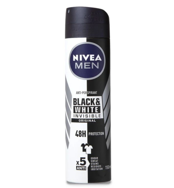 NIVEA MEN dezodorans Black&White Invisible, 150ml