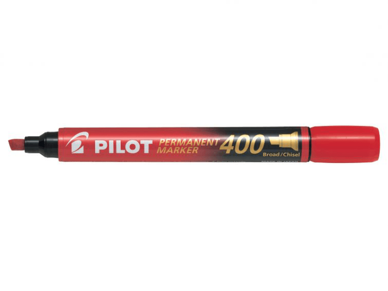 PILOT Marker 400, Permanet, Kosi vrh, crvena