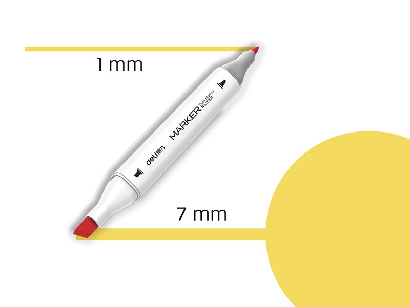 Sketch 35 Dvostruki vrh Deli marker 70801A-35, limun žuta