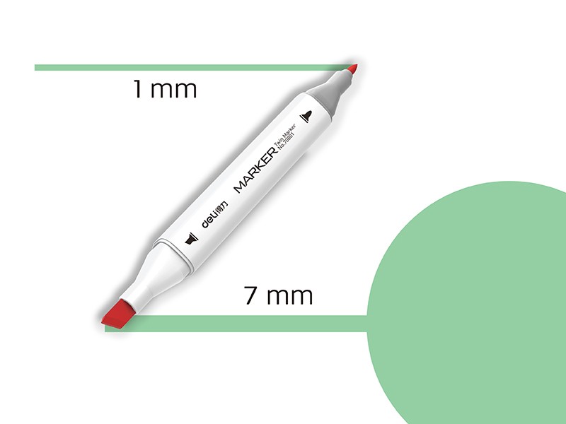 Skica 59 70801A-59 Dvostruki vrh Deli markera, svijetlozelene boje