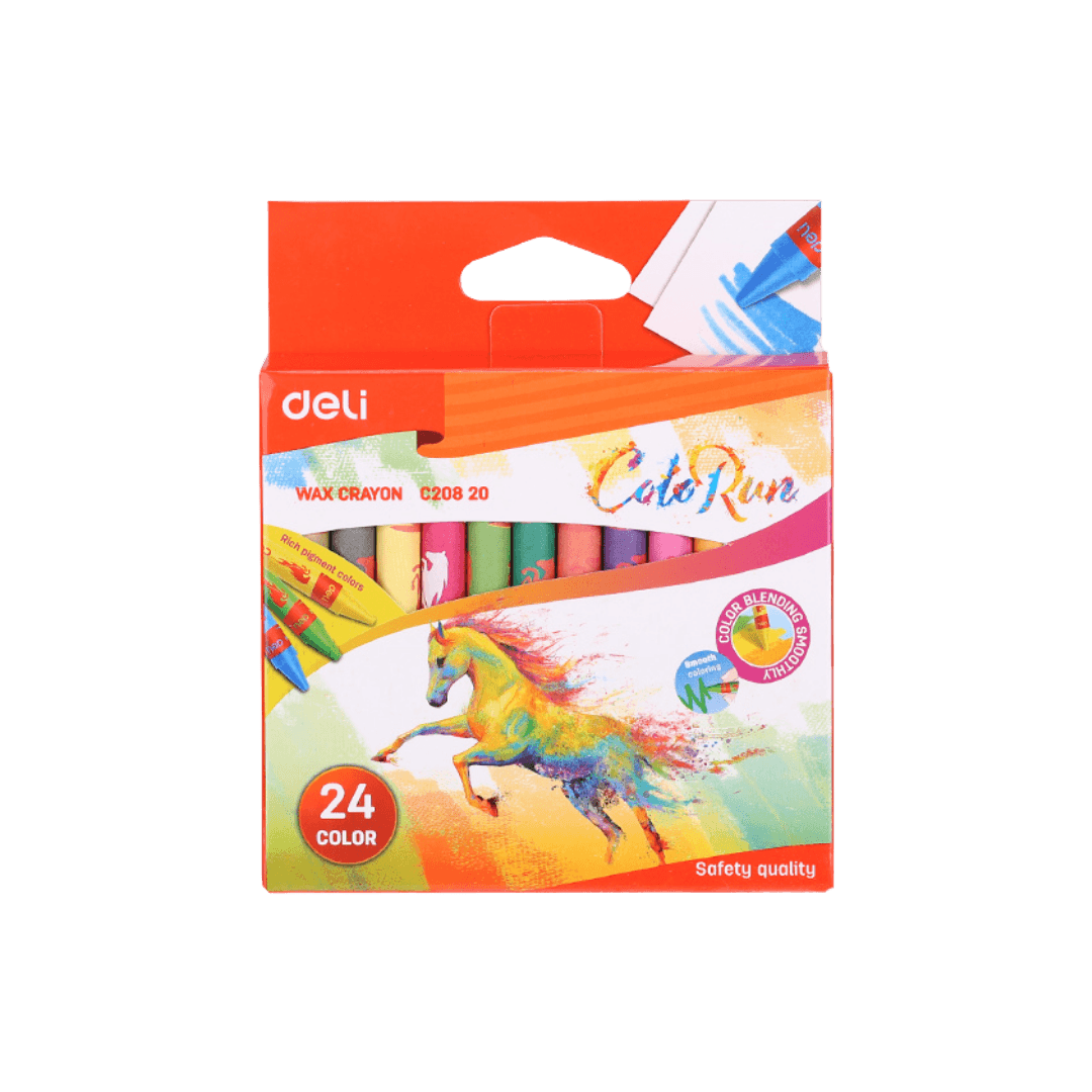 DELI Okrugle voštane boje EC20820, 24 komada