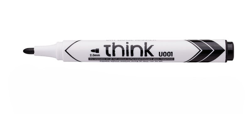 Deli marker za bijelu ploču EU00120, crni