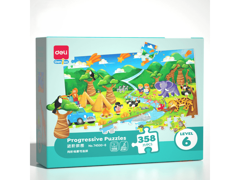 DELI Progresivna slagalica 74500-6, Nivo 6, 358 dijelova