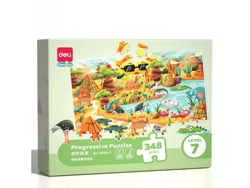 DELI Progresivna slagalica 74500-7, Nivo 7, 348 dijelova