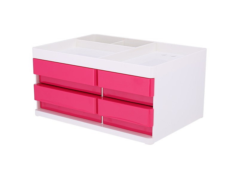 Deli Desk organizator za dokumente EZ25040, bijelo-roze
