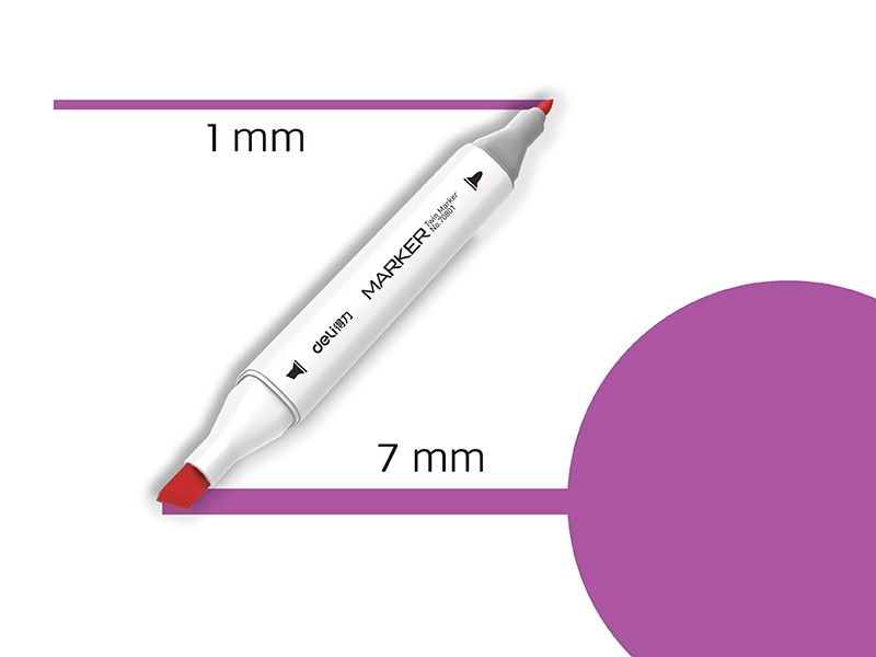 Sketch 87 70801A-87 Dvostruki vrh Deli markera, roze - ljubičaste boje