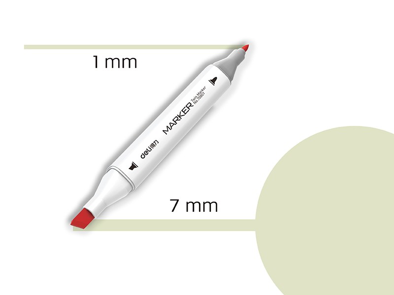 Skica 163 70801A-163 Dvostruki Deli marker, blijedozeleni