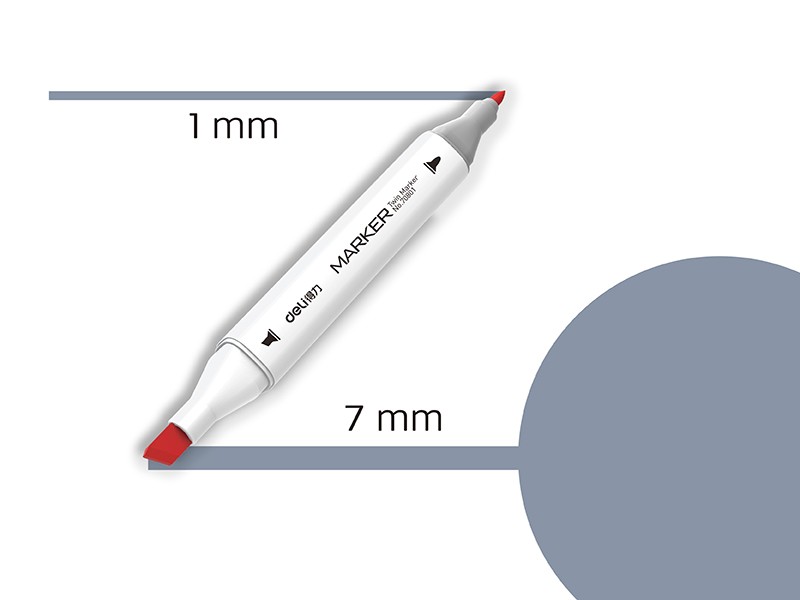 Deli marker sa dva vrha Sketch CG5 70801A-CG5, siva