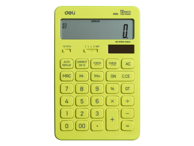 DELI Kalkulator EM01551 Makaroni, zeleni