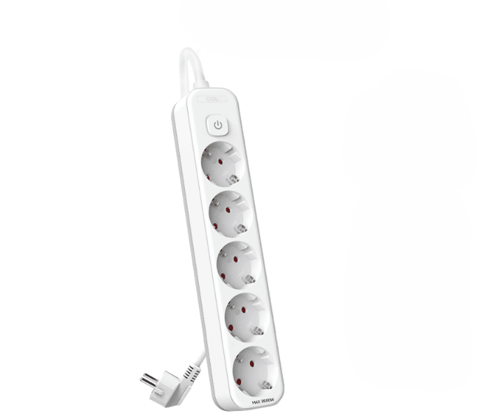 DELI produžni kabel ET438, 5 utičnica, 3m, bijeli