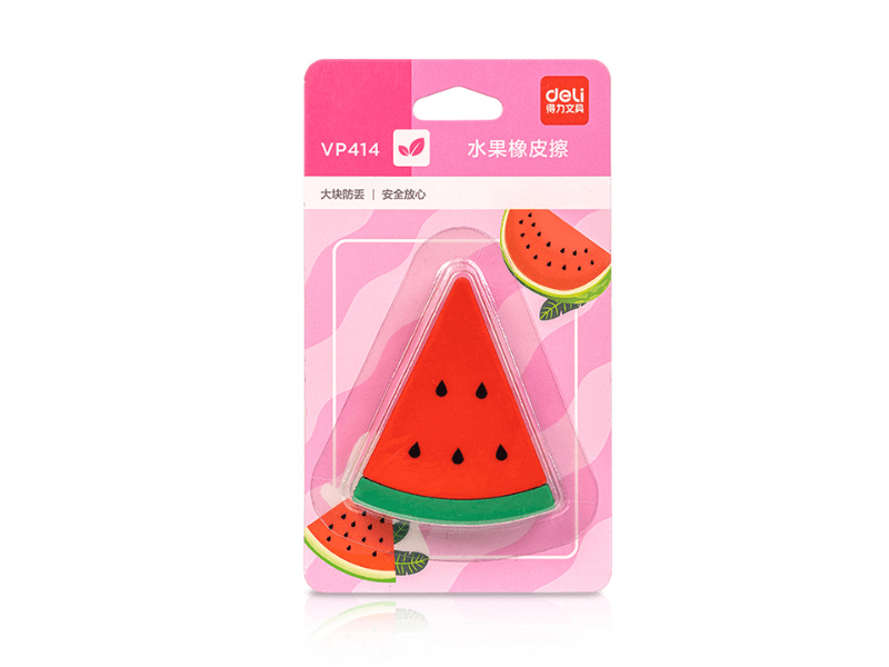 DELI gumica za brisanje plikova s ​​​​uzorkom lubenice Jumbo VP414, crvena