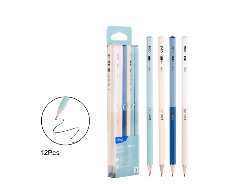 DELI Grafitne olovke Linfini pastel EC031-HB, HB, 12 komada