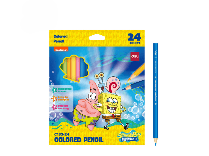 Deli set drvenih bojica SpongeBob EC133-24, 24 dijela