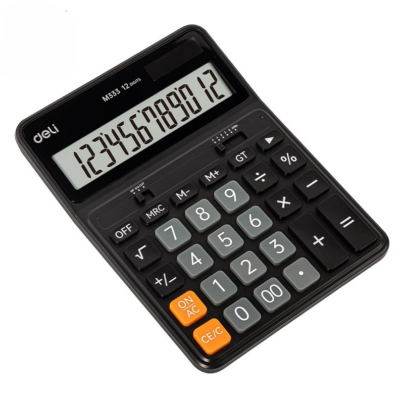 Deli Stoni Kalkulator EM333, 176,4x129,8x28,4mm, Crni