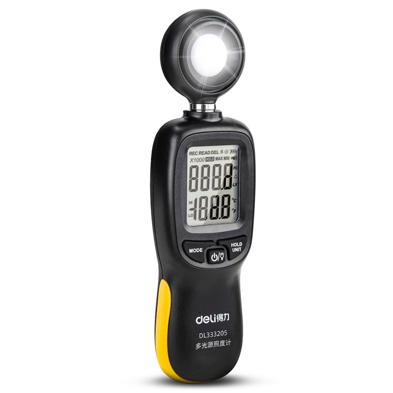 DELI Mjerač intenziteta svjetlosti - luksmetar DL333205, 0-200000lux