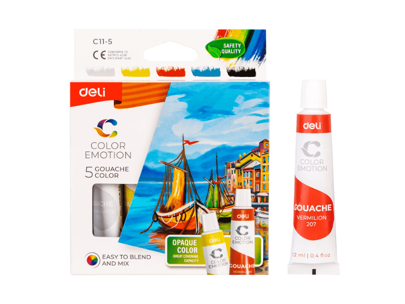 DELI Tempere Color emotion EC11-5, 5x12 ml