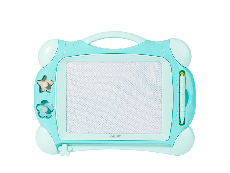 DELI Magnetna tabla za crtanje i 4 boje magneta 50302, Plava