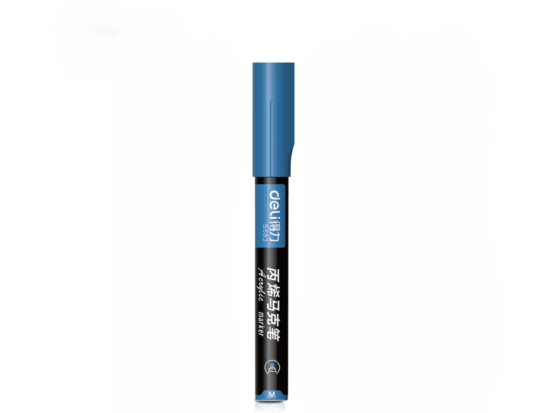 Deli akrilni marker S584 M03, metalik plava