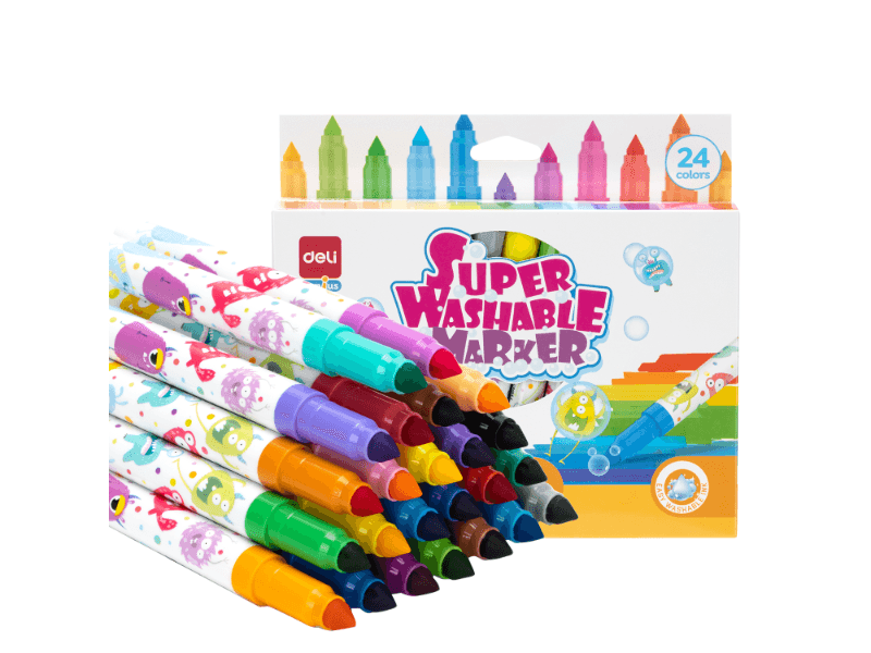 DELI markeri Maxi genius EC155-12, lako se peru, 12 komada