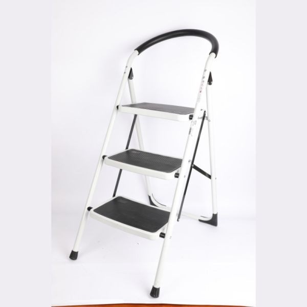 DELI ljestve EDL509013, metalne, 3 stepenika, bijele