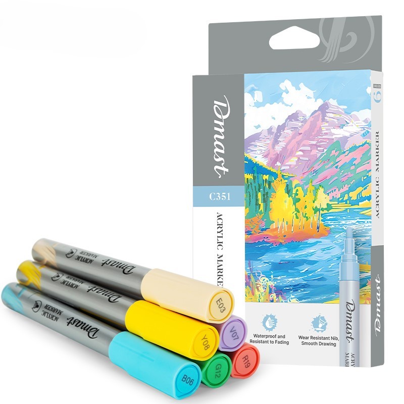 Dmast Set akrilnih markera Pastel EC351, 6 komada