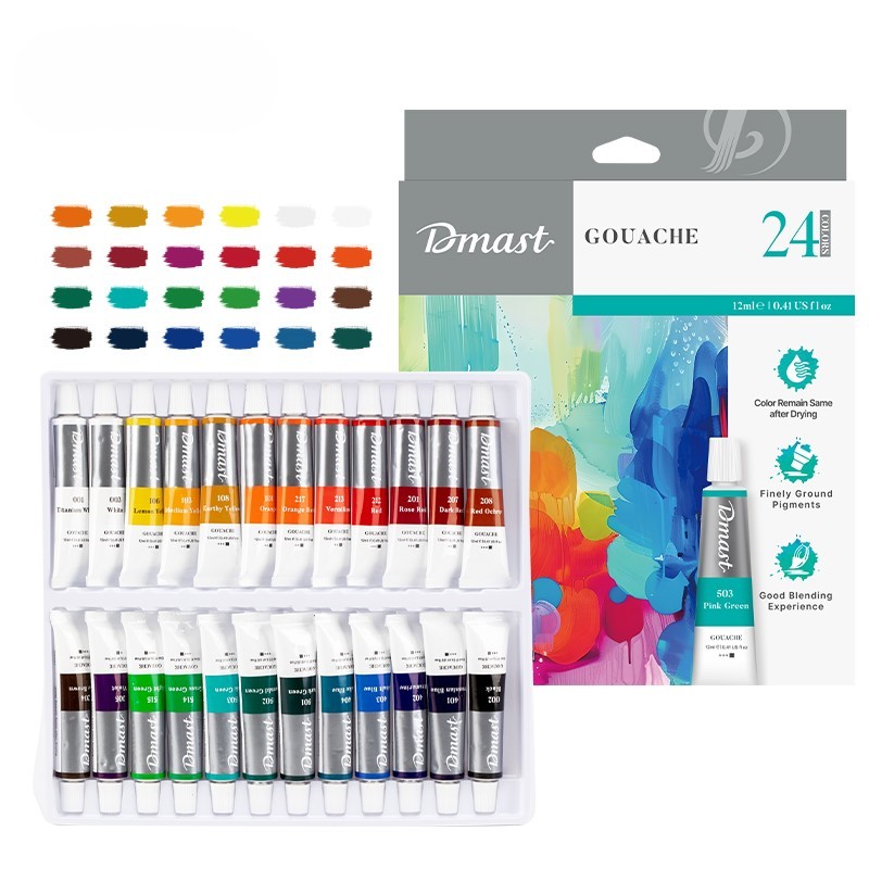 Dmast Set tempera EC320-24, 12ml, 24 dijela