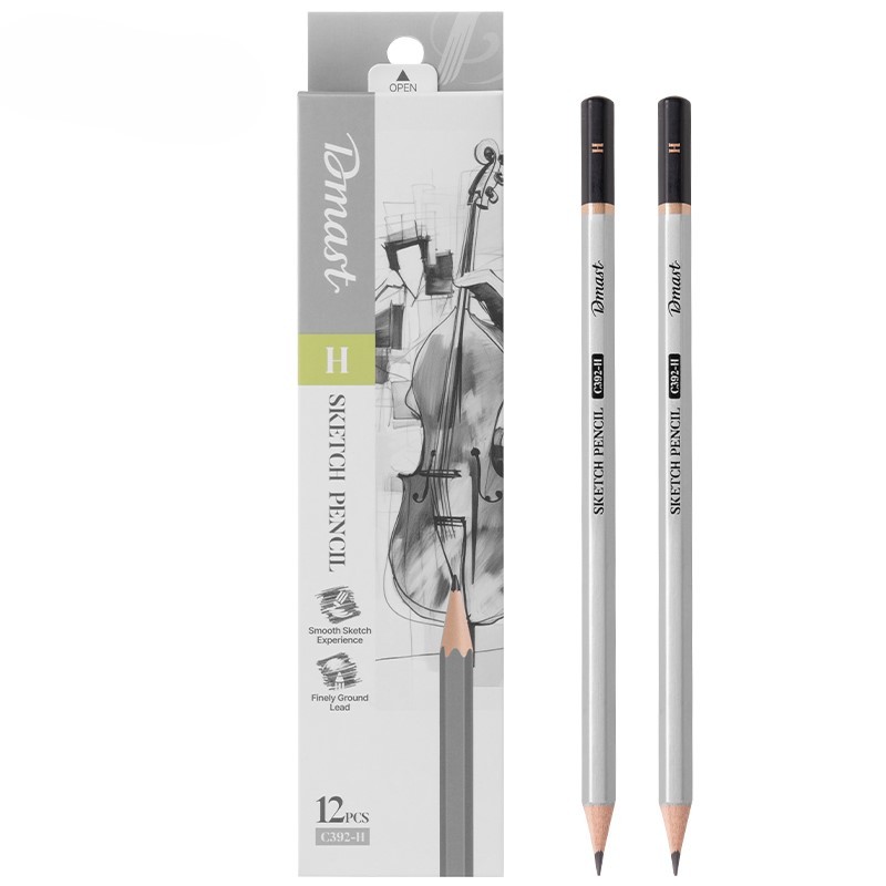 Dmast Set grafitnih olovaka za skiciranje H EC392-H, 12 dijelova