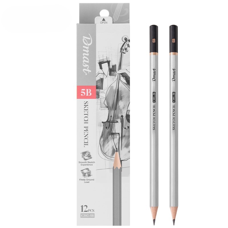 Dmast Set grafitnih olovaka za skiciranje 5B EC392-5B, 12 komada