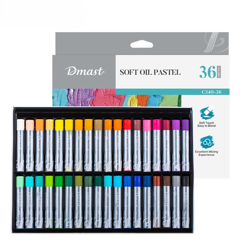 Dmast Set mekih uljanih pastela EC340-12, 36 dijelova
