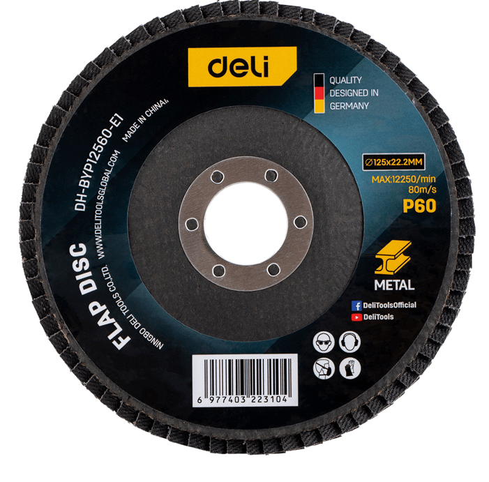 DELI TOOLS Lamelarni brusni disk al EDH-BYP12560-E1, 125 mm g60