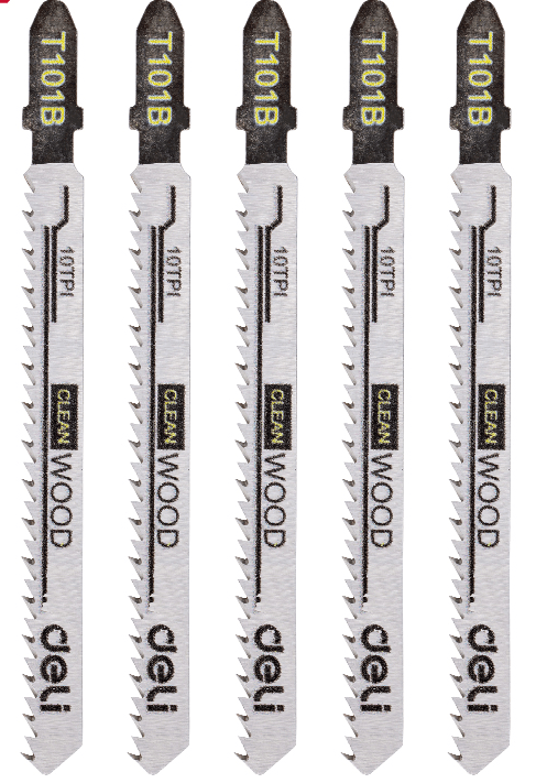 DELI TOOLS Set ubodnih pila za drvo EDH-QJT010-E3, 74 mm, 10 zubaca, 5 dijelova