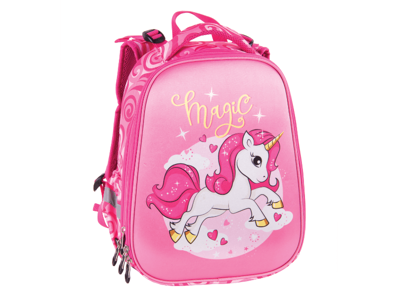 PULSE Školski ruksak za djevojčice ANATOMIC CUBE PINK MAGIC roza