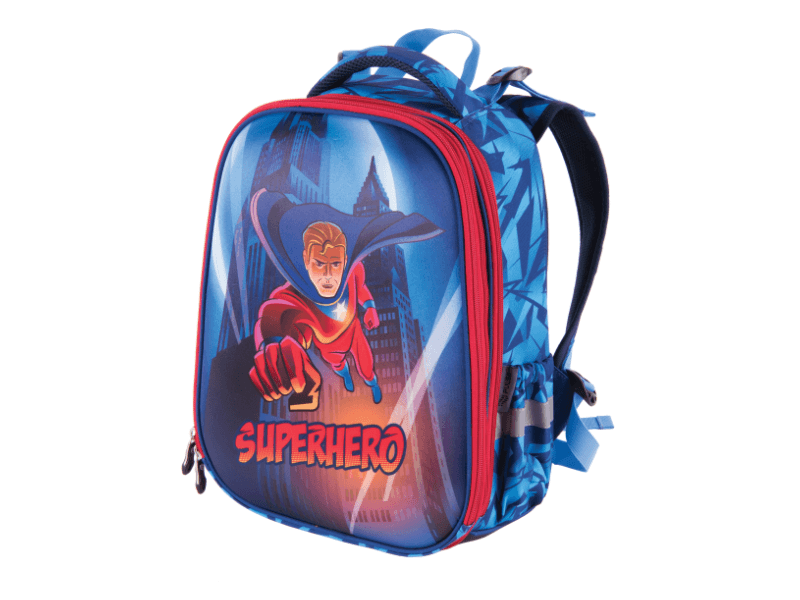 PULSE Školski ruksak za dječake ANATOMIC PULSE CUBE SUPERHERO plavi