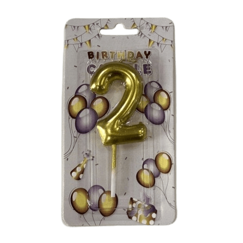 Rođendanska svijećica, Broj 2, Zlatna boja