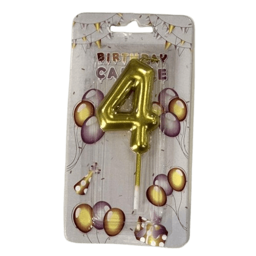 Rođendanska svijećica, Broj 4, Zlatna boja