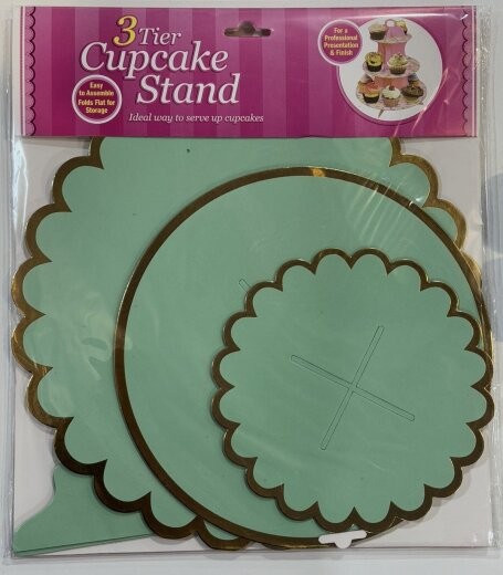 Stalak za mafine Unicorn, Okrugli, 3 dijela, Plavi