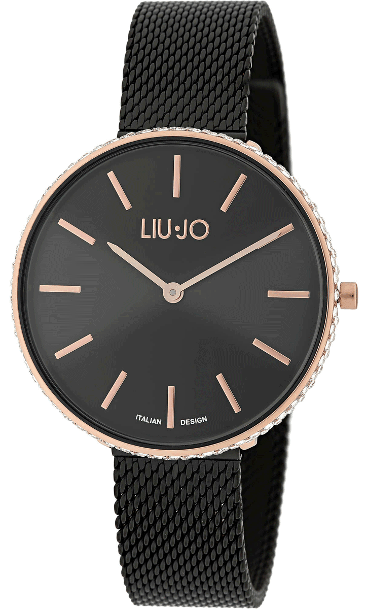 LIU JO Ženski ručni sat TLJ1416, Kvarcni mehanizam, Crno kućište, Crni