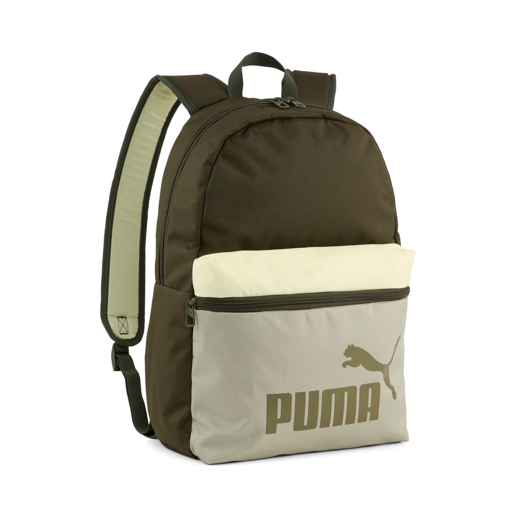 Puma ruksak Phase Color Block, 091175-05, maslinasta boja