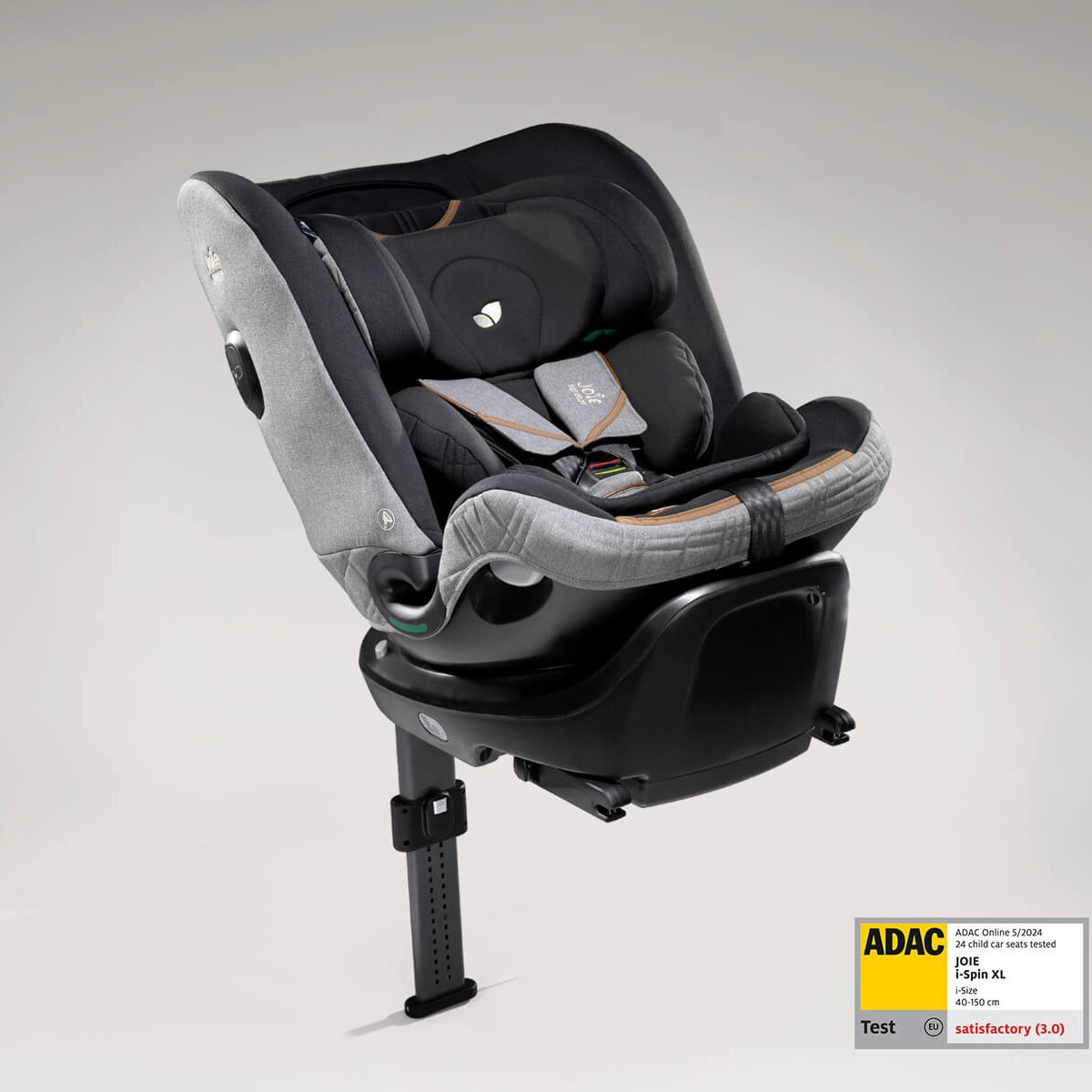 JOIE Autosjedalica i-Spin XL, 40-150 cm, Isofix karbon, sivo-crna