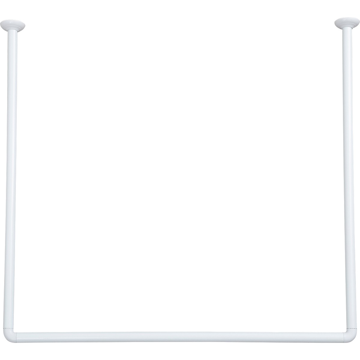 TENDANCE Držač za zavjesu za kadu 80x80x80 cm aluminij, bijela