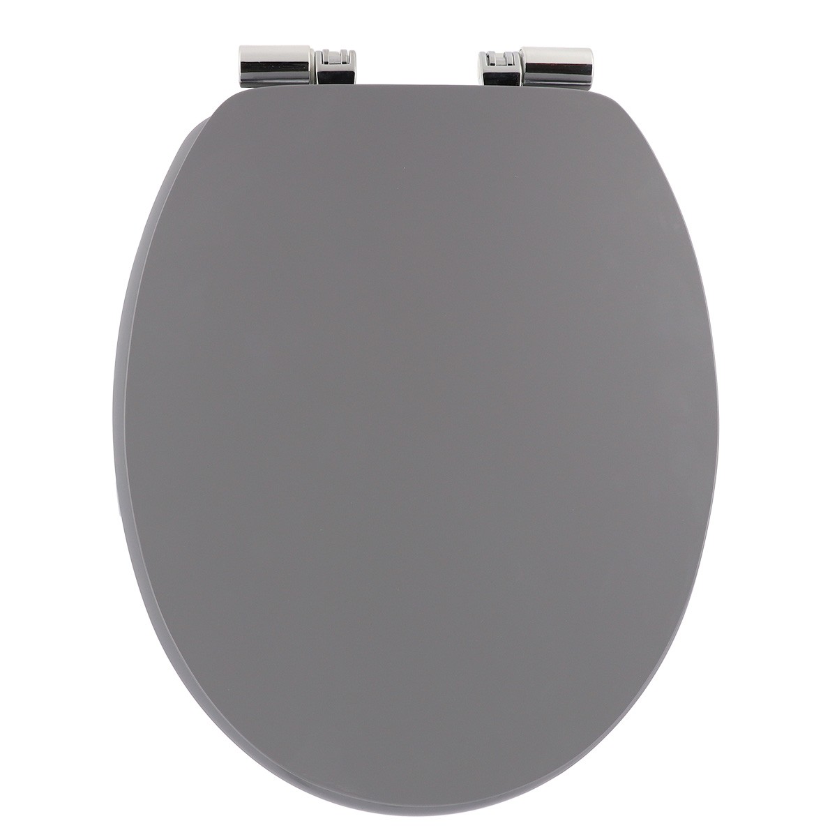 TENDANCE WC daska od MDF-a s metalnim okovima, sporo zatvaranje 37,5x46 cm, siva