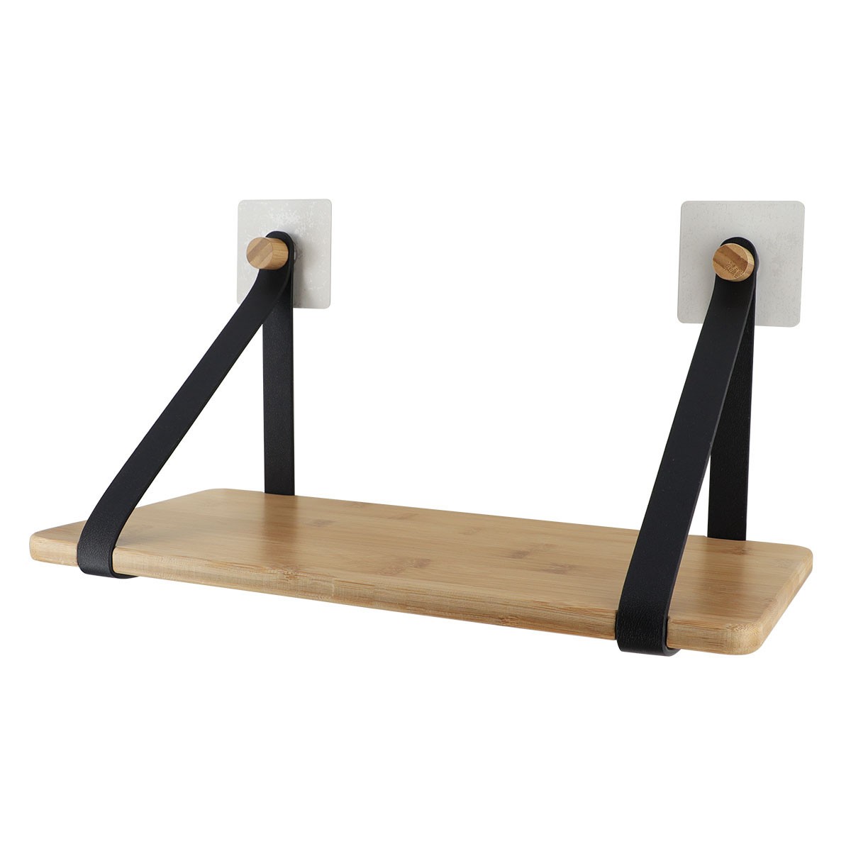 TENDANCE Samoljepljiva polica 20x39,5x20 cm bambus, crna